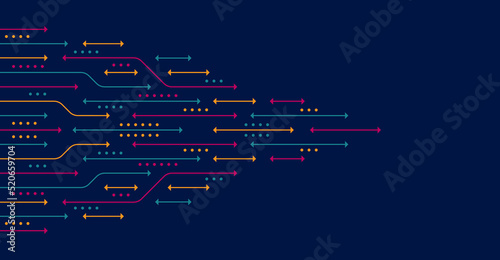 Abstract arrow direction. Technology background