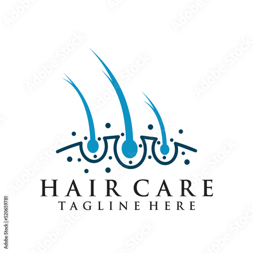 Hair treatment logo illustration design Premium Vector