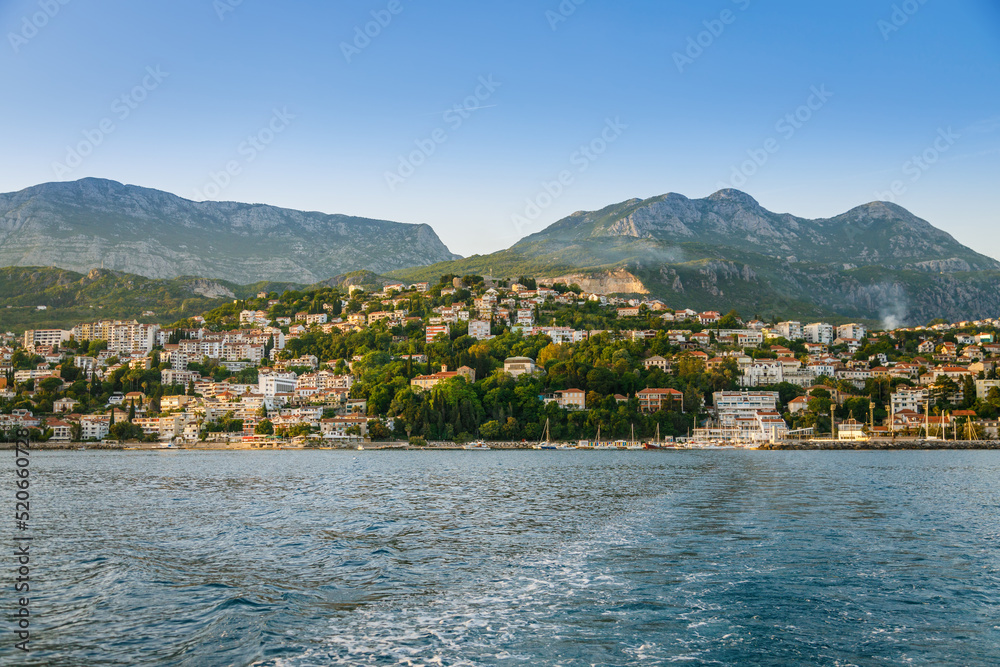Beautiful view of Herceg Novi from the sea