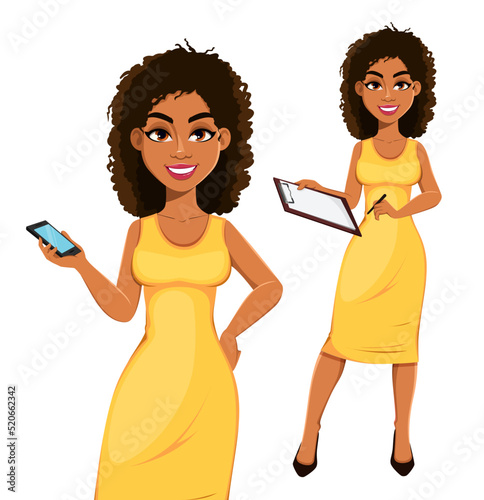 Beautiful African American business woman
