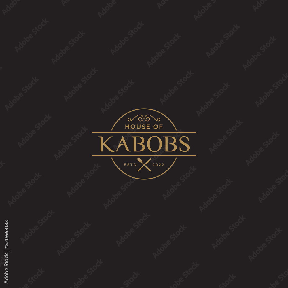 Kebab, Rasturent, Food Logo Vector Design Template For Business Kebab, Rasturent, Food Logo Vector Design Template For Business