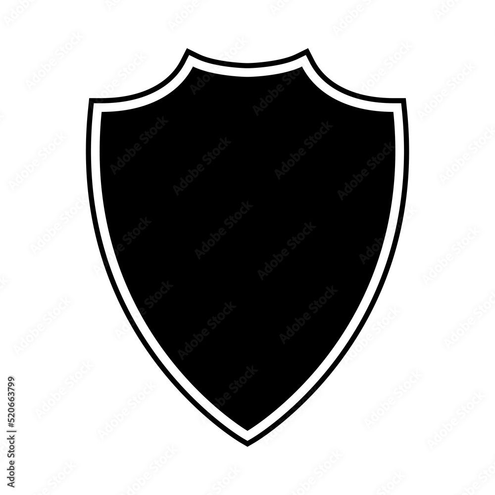 Shield black color isolated on white background. Guard, protection, safe and security logo gold color for your business. Illustration vector 10 eps Shield black color isolated on white background. Guard, protection, safe and security logo gold color for your business. Illustration vector 10 eps