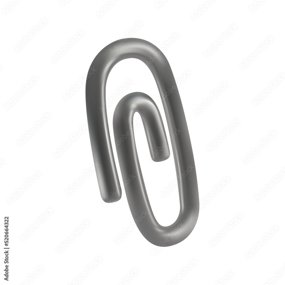Vector realistic paper clip