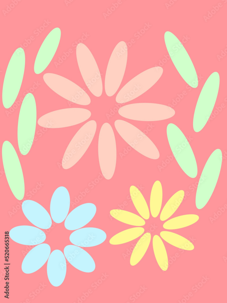 pattern with pink flowers pattern with pink flowers