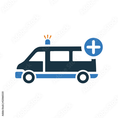 Car  ambulance  medicine icon. Simple editable vector illustration.