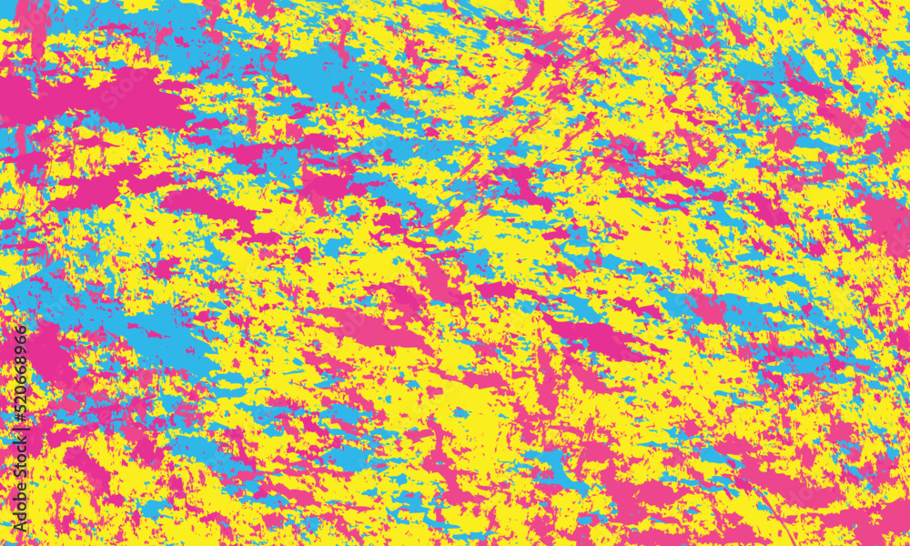 Pink , Blue and yellow mixed Water color camo background vector design