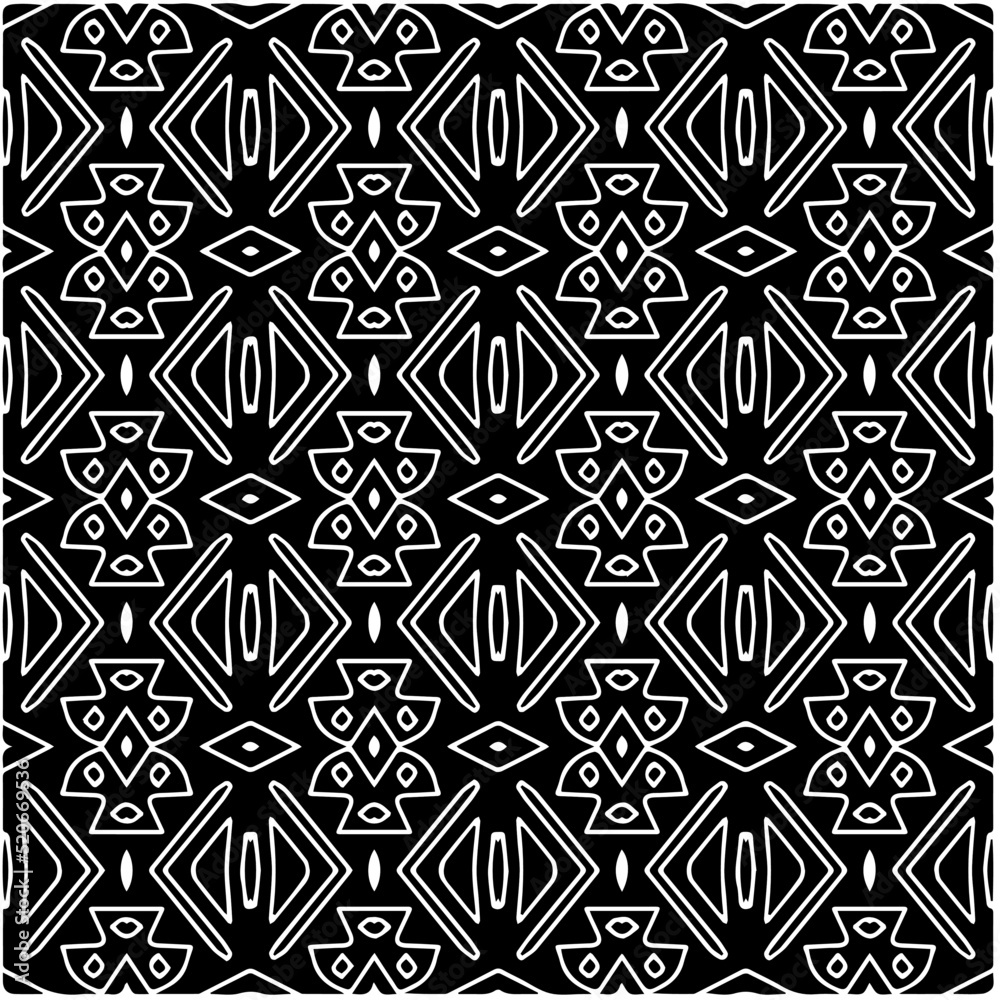 Black and white abstract geometric seamless pattern with wavy shapes, and curved lines. Simple monochrome texture. Op art graphic background. Repeat design for decor, cover, print. Black and white abstract geometric seamless pattern with wavy shapes, and curved lines. Simple monochrome texture. Op art graphic background. Repeat design for decor, cover, print.