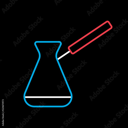 Turkish cezve vector icon. Kitchen appliance
