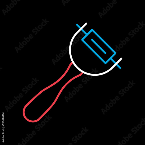 Peeler vector icon. Potato peeler sign