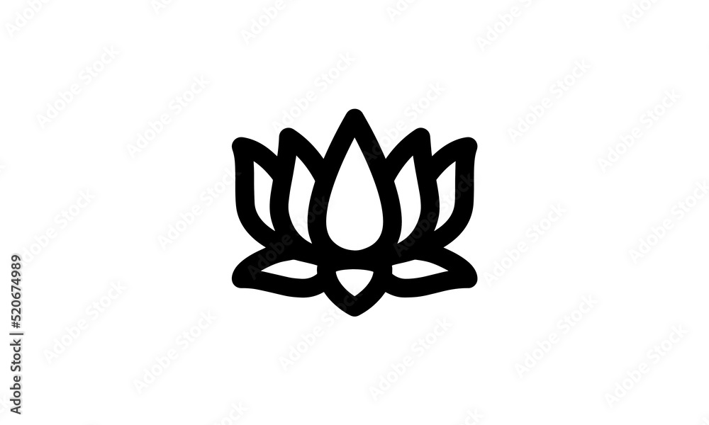 lotus vector icon simple black and white eps 8 lotus vector icon simple black and white eps 8