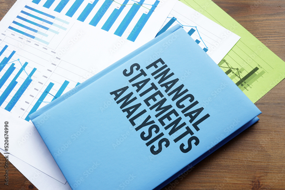 Financial statements analysis is shown using the text Financial statements analysis is shown using the text