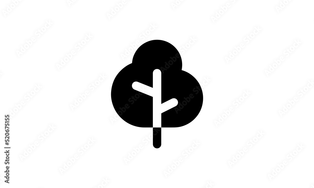 oak tree vector icon simple black and white eps 8 oak tree vector icon simple black and white eps 8