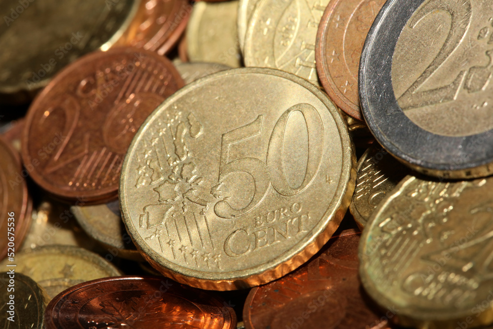 Euro coins close up background financial modern high quality big size print Euro coins close up background financial modern high quality big size print