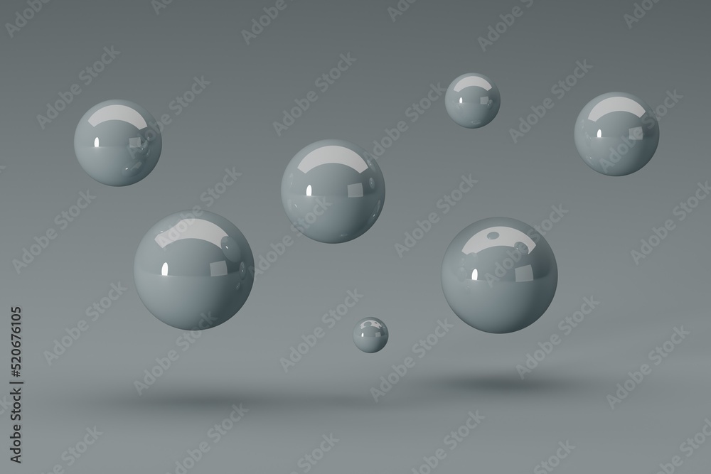 Abstract reflecting spheres on a pastel background. Concept of abstract and modern background, design. 3d render, illustration. Abstract reflecting spheres on a pastel background. Concept of abstract and modern background, design. 3d render, illustration.