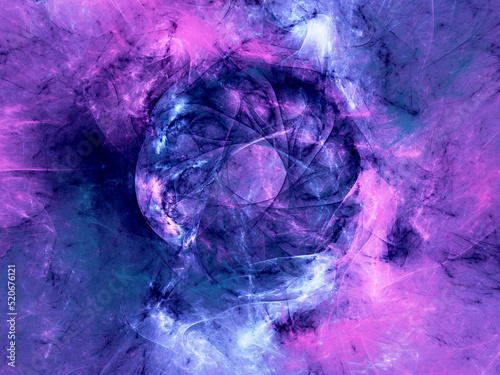 blue and purple abstract fractal background 3d rendering illustration