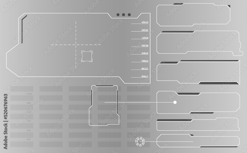 Abstract Virtual Game Target Monitor Control Panel Layout Texture ...