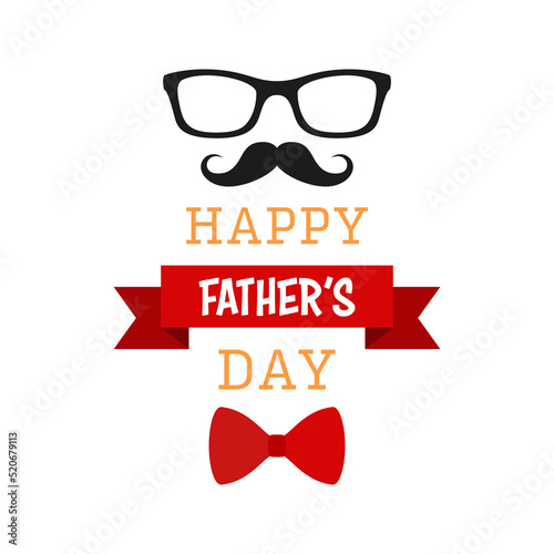 Happy Father's Day design on white background