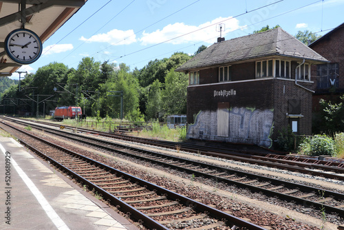 probstzella, thuringia, saalfeld, rudolstadt, railway station, journey, train photo