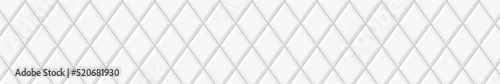 White rhombus tile background. Bathroom or toilet ceramic wall or floor texture. Kitchen backsplash background. Interior or exterior mosaic horizontal seamless pattern. Vector flat illustration