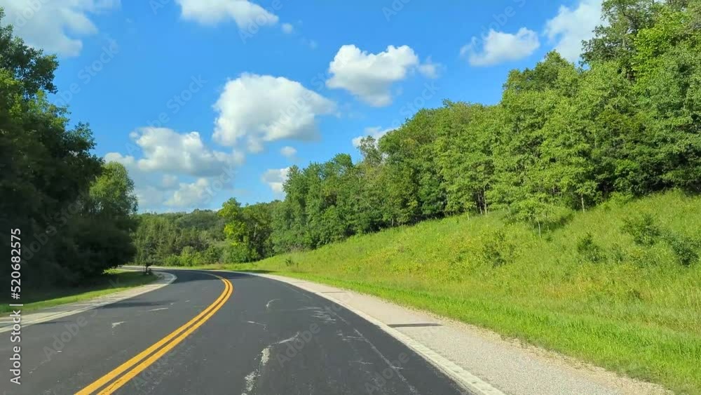 A drive through the country in Minnesota summer