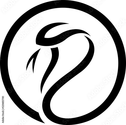 Abstract Line Design of King Cobra