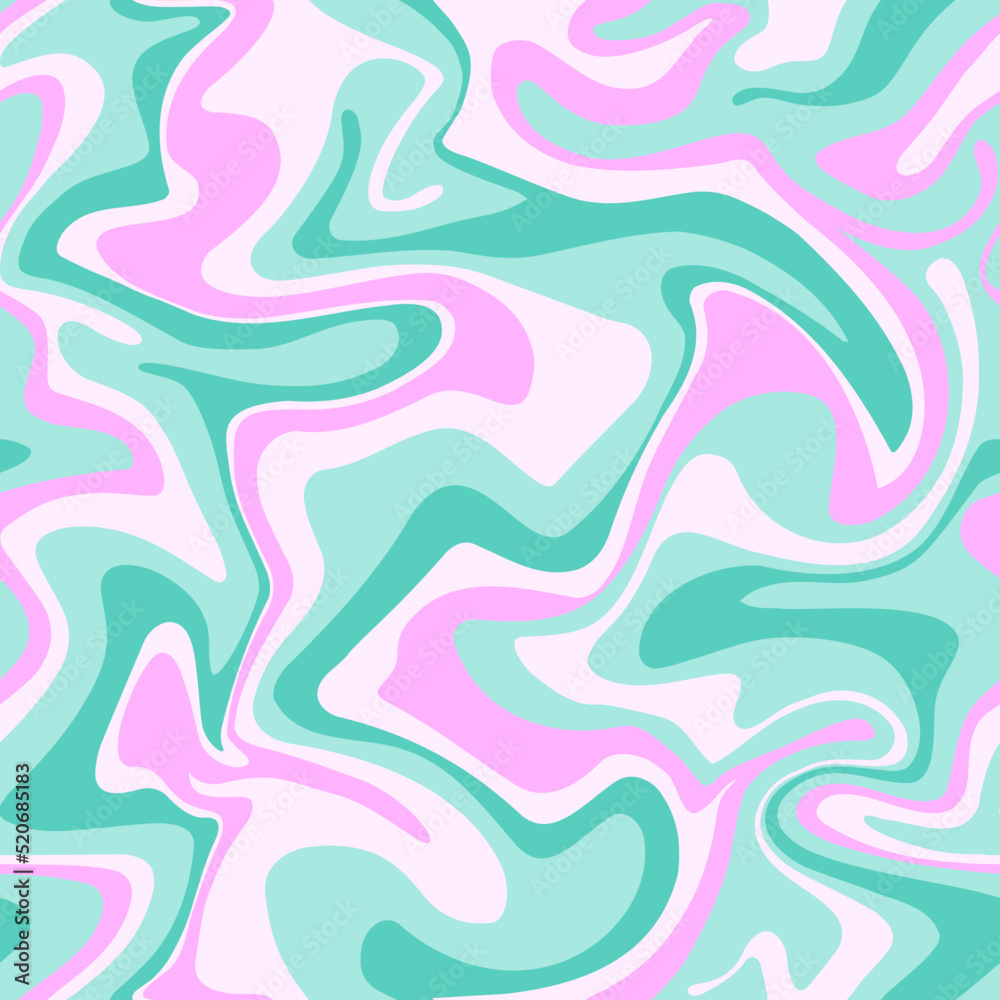 Psychedelic swirl seamless pattern. 60s, 70s style liquid groovy background. Colorful marbled texture. Psychedelic swirl seamless pattern. 60s, 70s style liquid groovy background. Colorful marbled texture.