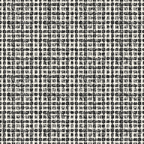 Monochrome Distressed Mesh Textured Grid Pattern