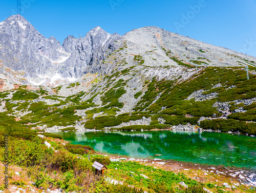 Rocky lake natural lake in the High Tatras