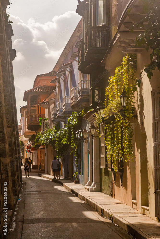 Obraz premium Houses of the old city of Cartagena/Colombia