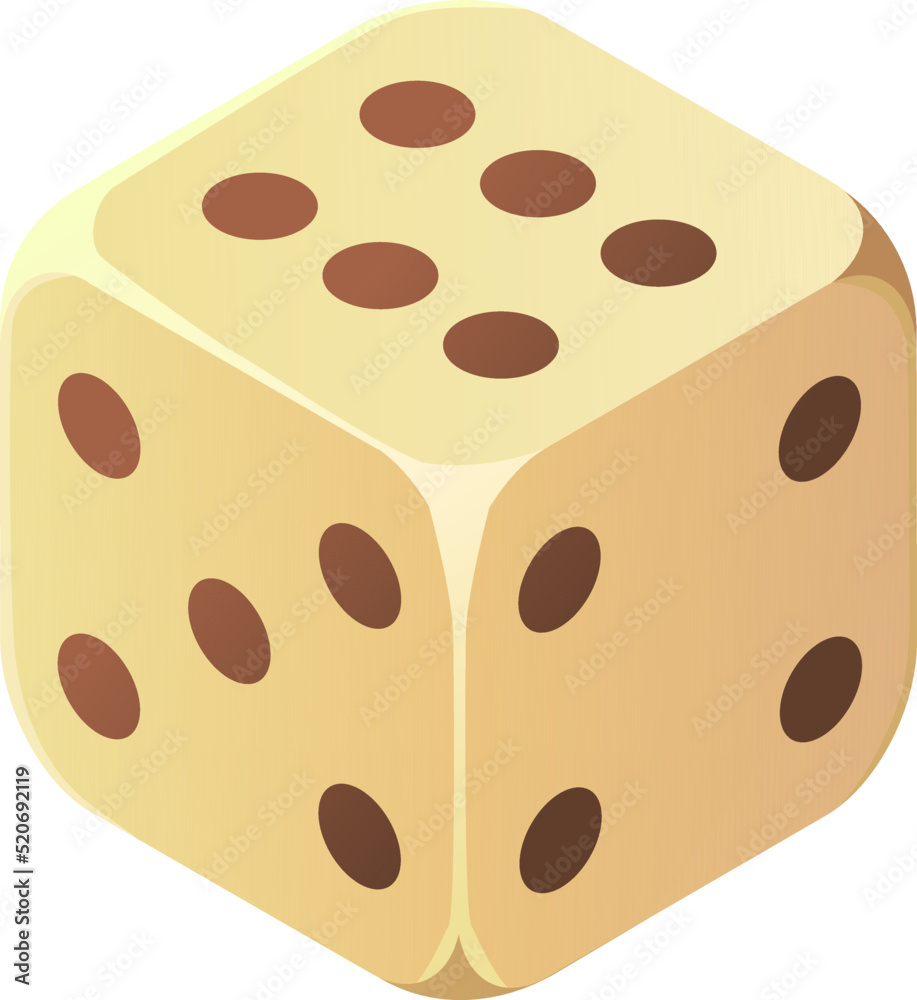Dice. Casino, games of chance, fortune, decision concept. Four, five and six dots, Dice. Casino, games of chance, fortune, decision concept. Four, five and six dots,