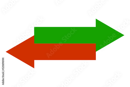 left right arrows. direction pointer. Vector illustration. Stock image.