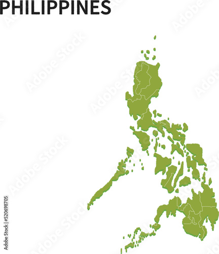 フィリピン/PHILIPPINESの地域区分イラスト