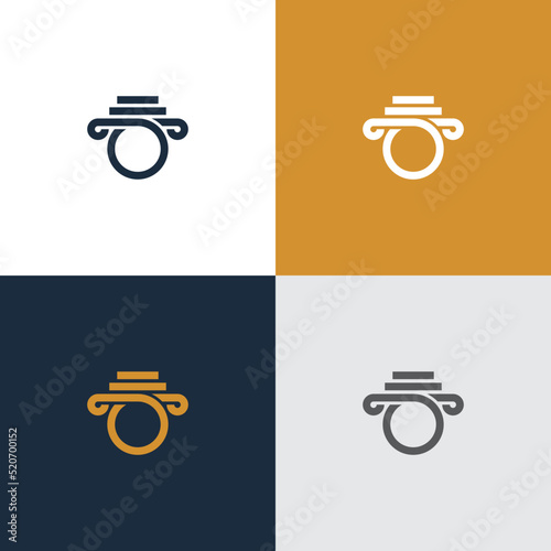 letter o. law. firm. attorney logo design