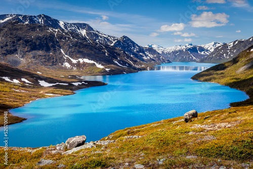 Besseggen above Lake Gjende in Jotunheimen, Norway, Northern Europe