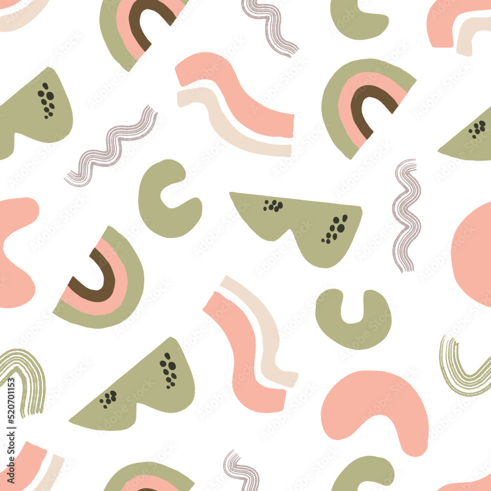 seamless pattern of cute shape for wallpaper