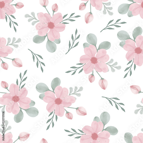 seamless pattern of pink floral for fabric