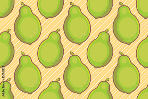 green papaya fruit seamless pattern vector illustration 