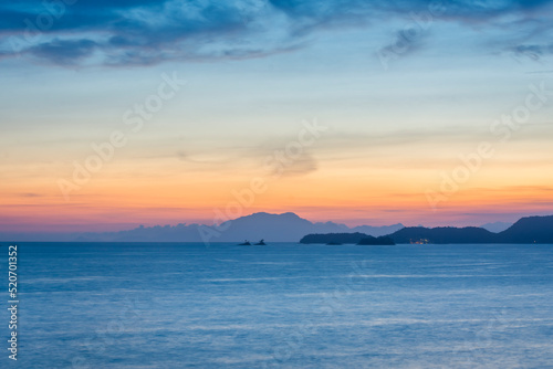 Sunset over the sea at the coast of Angra dos Reis town, State of Rio de Janeiro, Brazil. Photo taken with Nikon D7100, 18-200 lens, at 50mm, 5.0 sec f 11.0 ISO 100. Date: Dec 28, 2016
