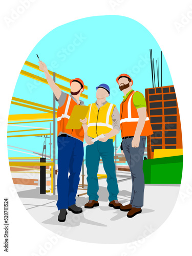 Engineer constructing high rise building