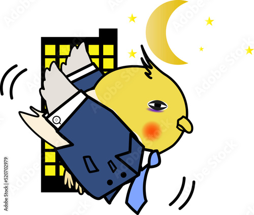 会社帰りの可愛いオカメインコ