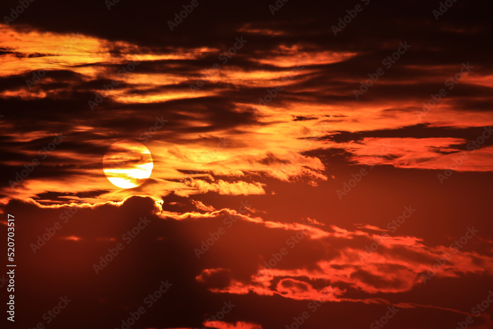 Obraz premium The could texture in sunset