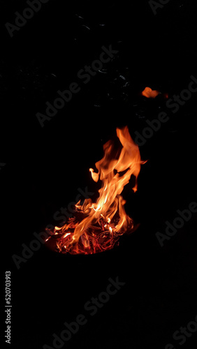  Blazing fireball effect on black background 09