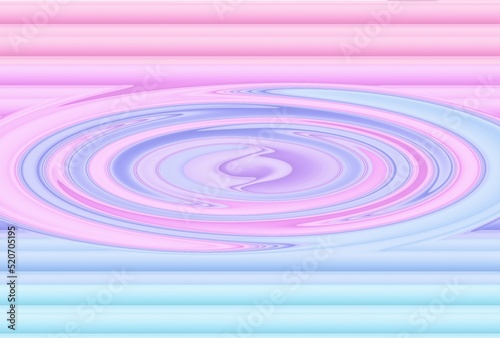 Abstract liquid or swirl effect background on a surface of lines in pink and blue tones.