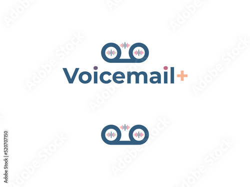 voicemail icon on white background. flat style. recording icon for your web site design, logo, app, UI. voice chat symbol. voice message sign..eps