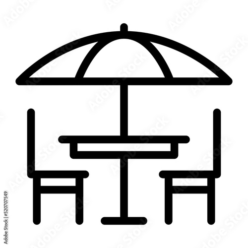 terrace line icon