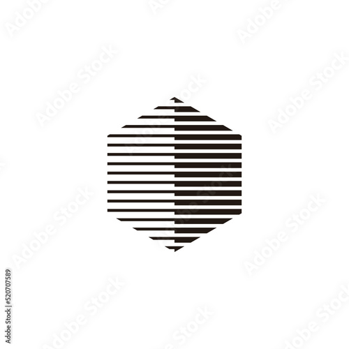 Wallpaper Mural box stripes silhouette shadow 3d flat logo vector Torontodigital.ca