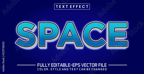 Editable text effects- Space text effects