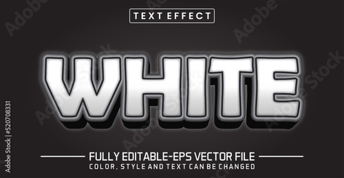 Editable text effects- White text effects