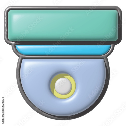 Wallpaper Mural Camera CCTV icon vector, 3d design Torontodigital.ca