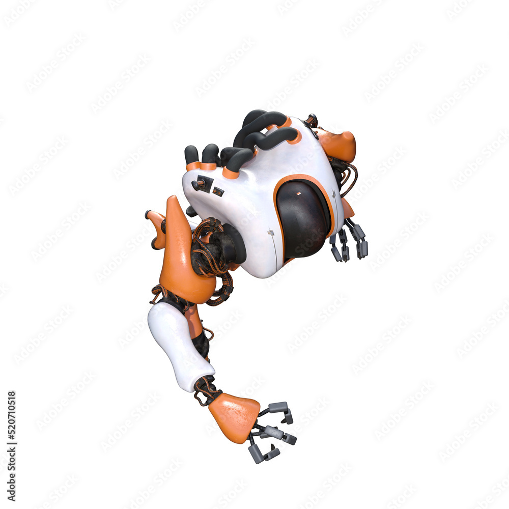 Cartoon character roboter isolated on white background. Character for collages, Clipart, photobashing. 3d rendering illustration. Cartoon character roboter isolated on white background. Character for collages, Clipart, photobashing. 3d rendering illustration.